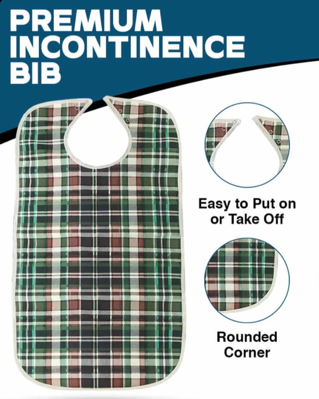 Incontinence Bib 18″x36″ – Green-24PC