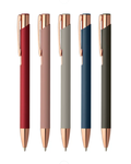 Percost™ Custom Soft-Touch Rose Gold Ballpoint Pen-MOQ100