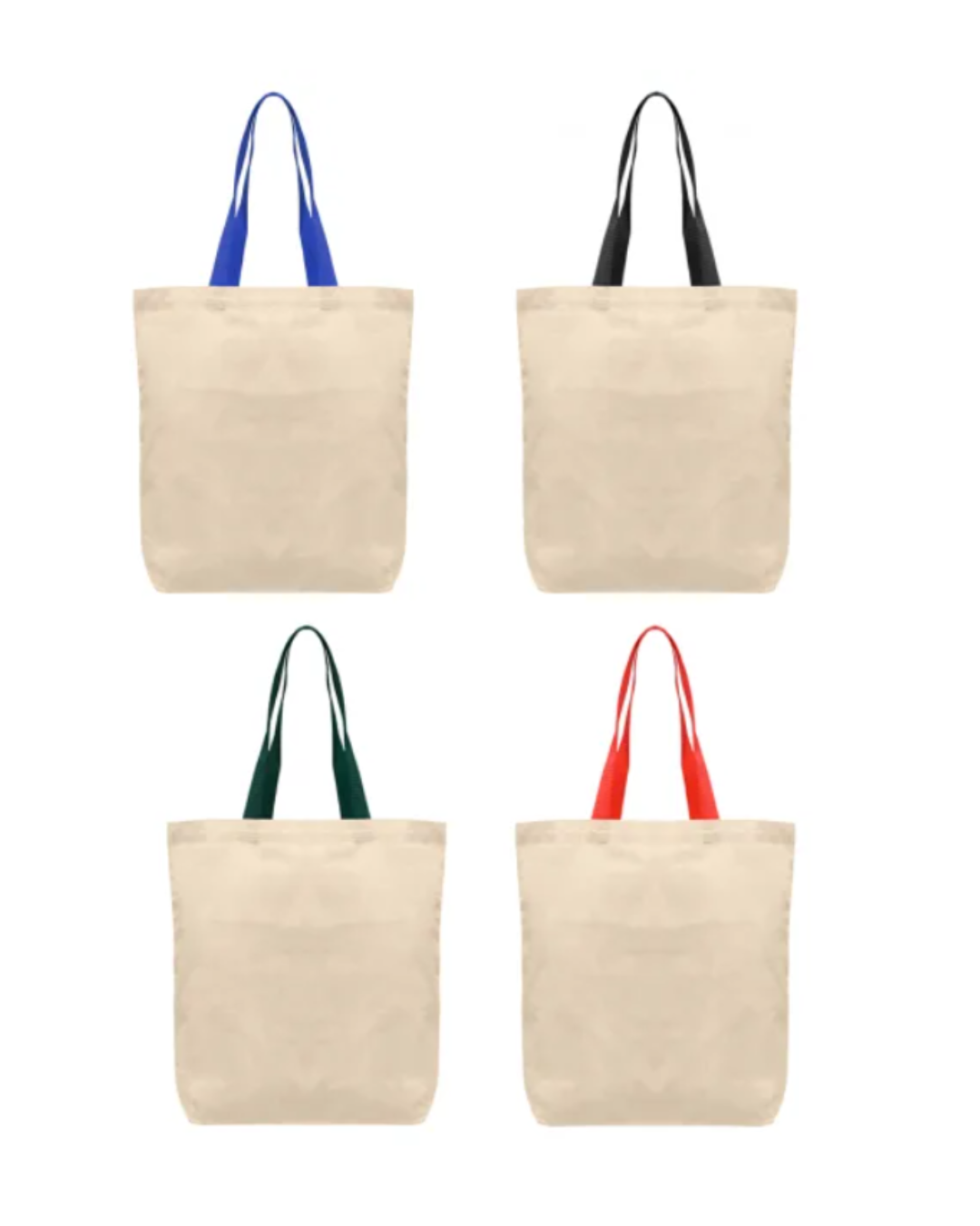 Percost™ Custom Natural Cotton Tote Bag with Colour Handles – 5 oz.-MOQ100