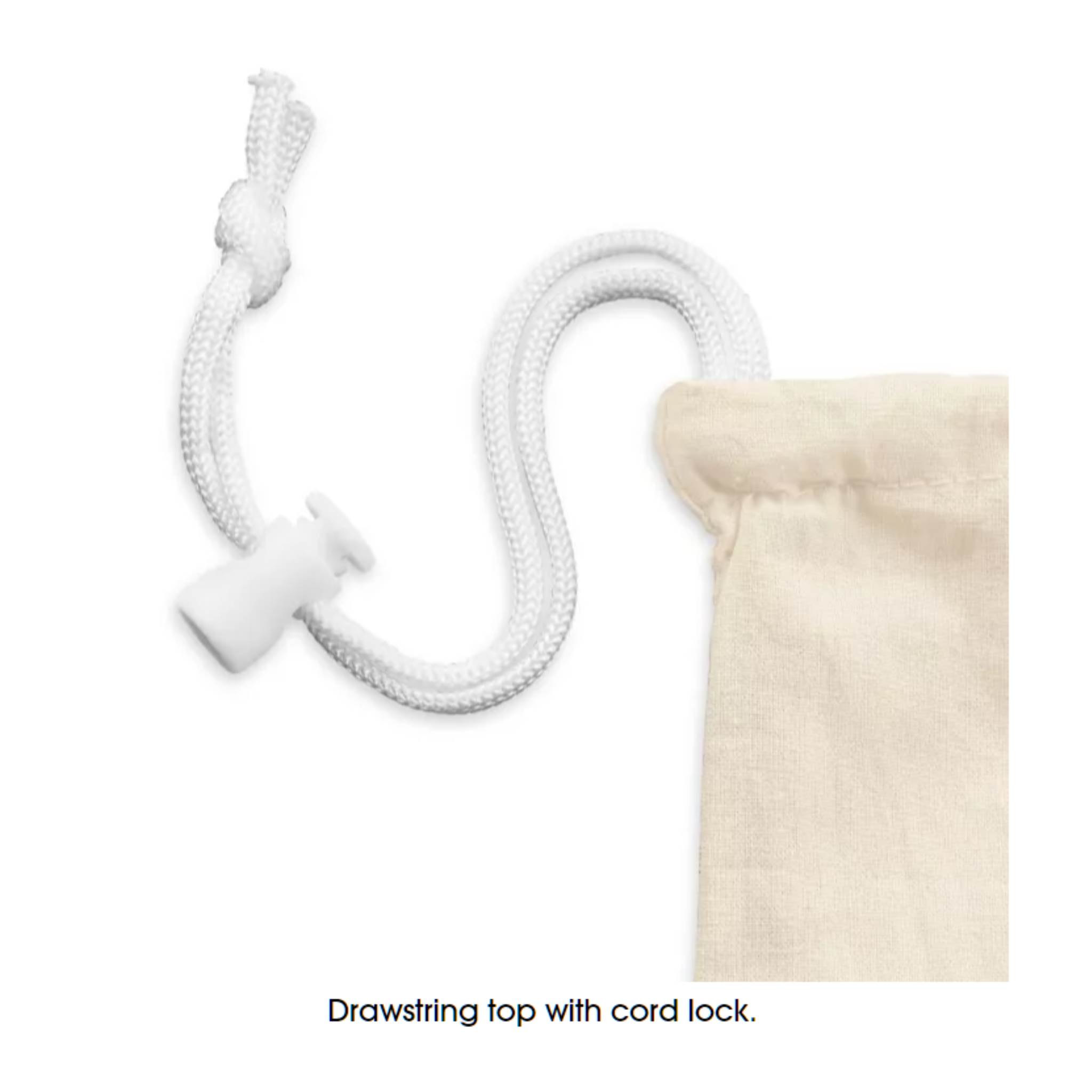 Cotton Laundry Bag String Close-Up