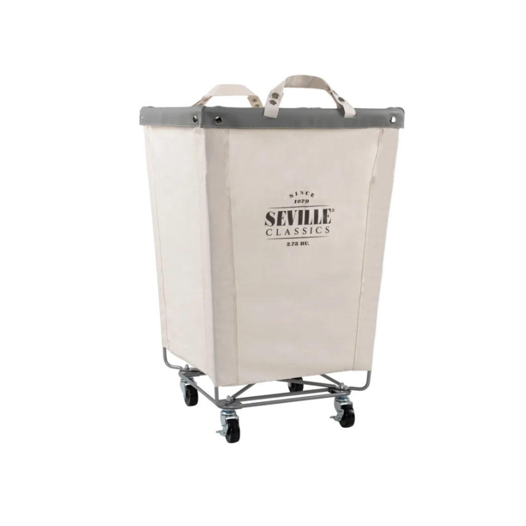 Heavy-Duty Rolling Laundry Hamper - Cream