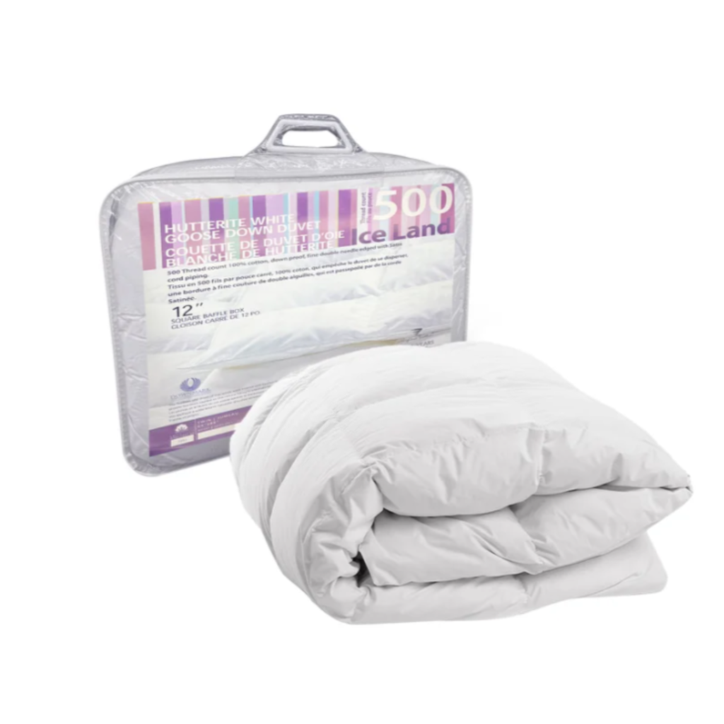 Highland Feather Iceland Canadian Hutterite White Goose Down Duvet – 725 Fill Power