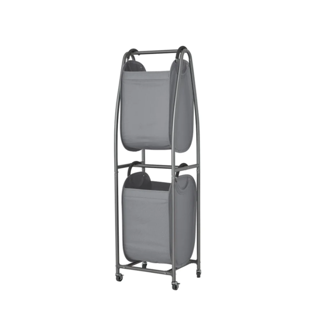 Neatfreak® 2-Tier Rolling Vertical Laundry Sorter – Gray
