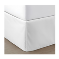 Percost™ Pleated Microfiber Bed Skirt – White, 12" Drop
