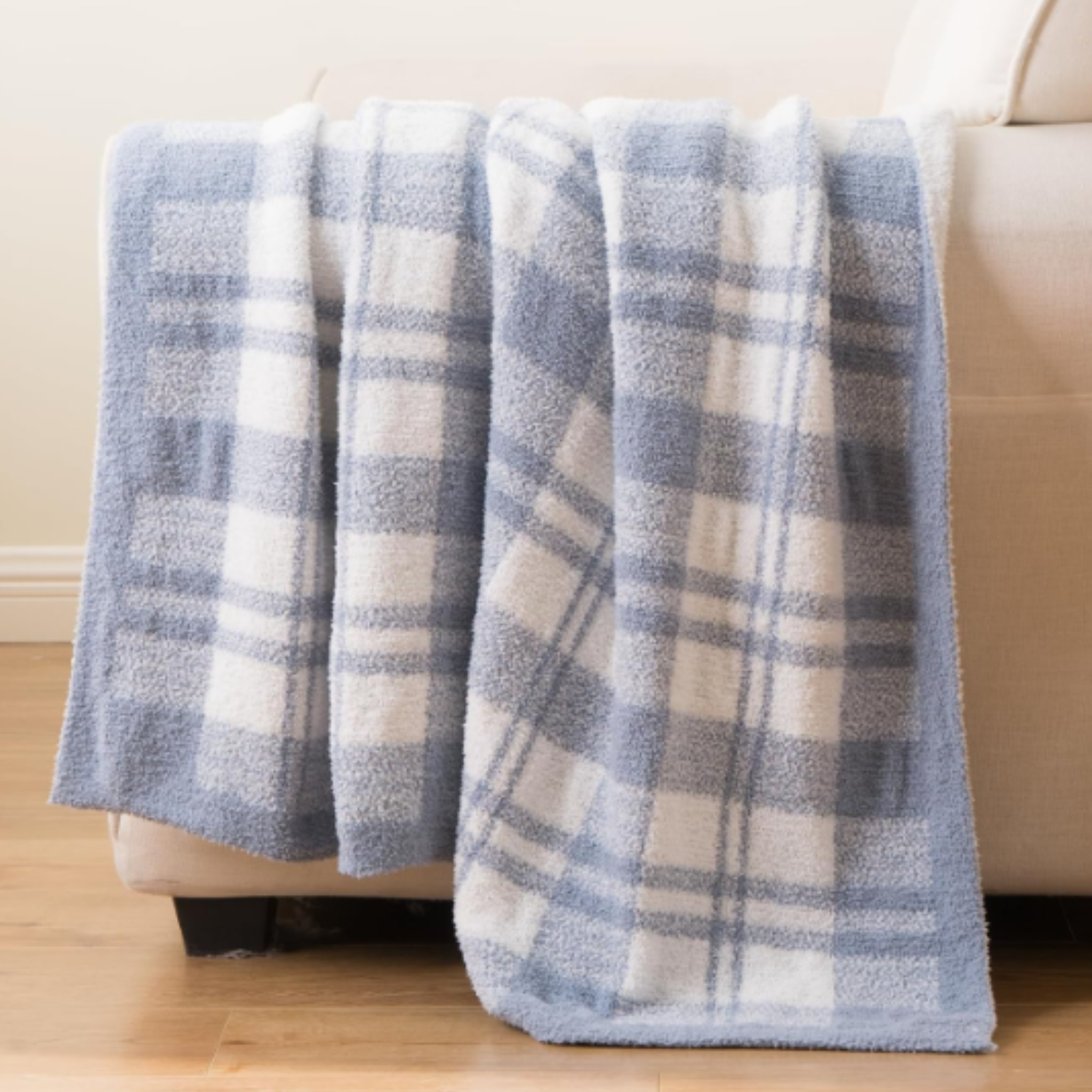 Checkered Knitted Throw Blanket-12PC