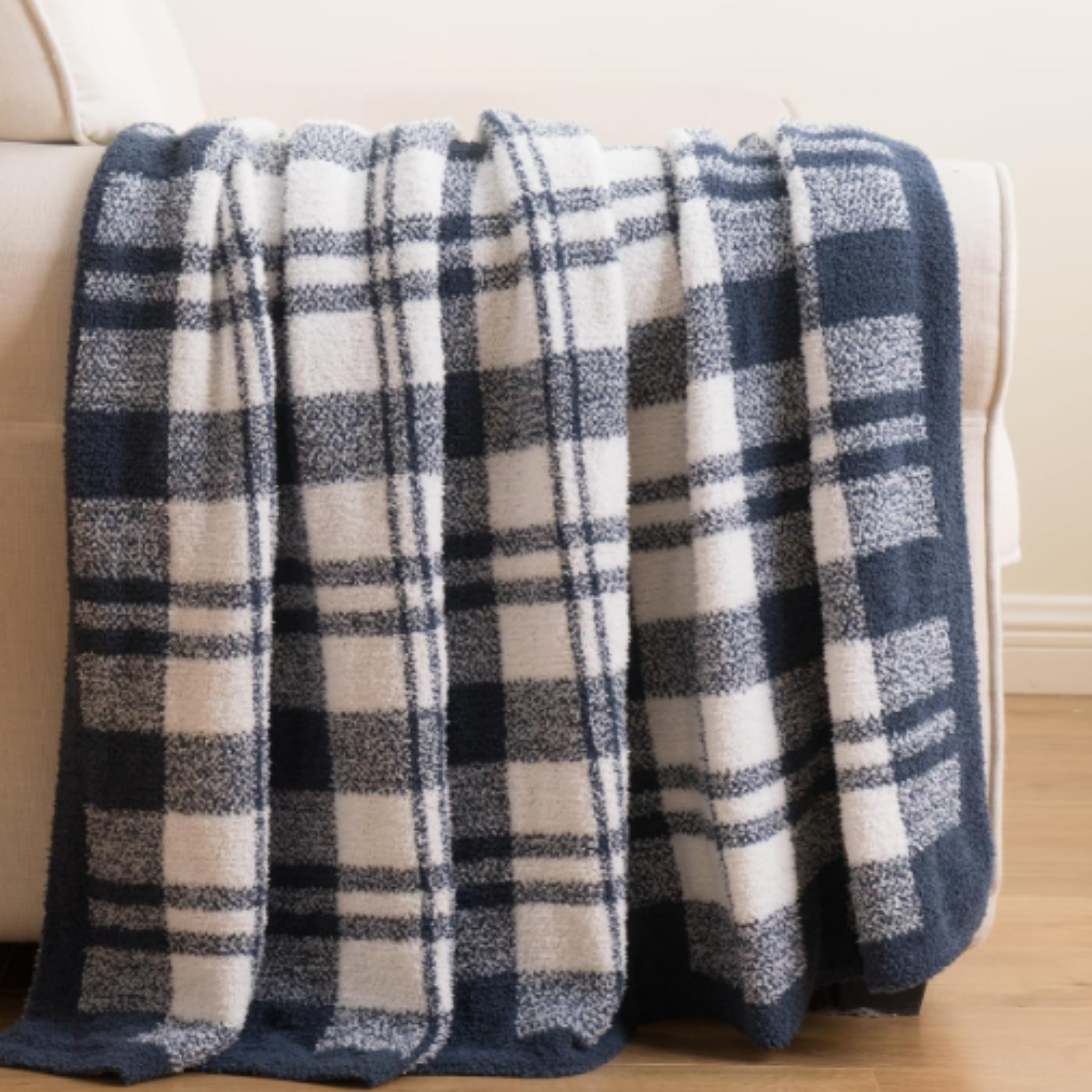 Checkered Knitted Throw Blanket-12PC