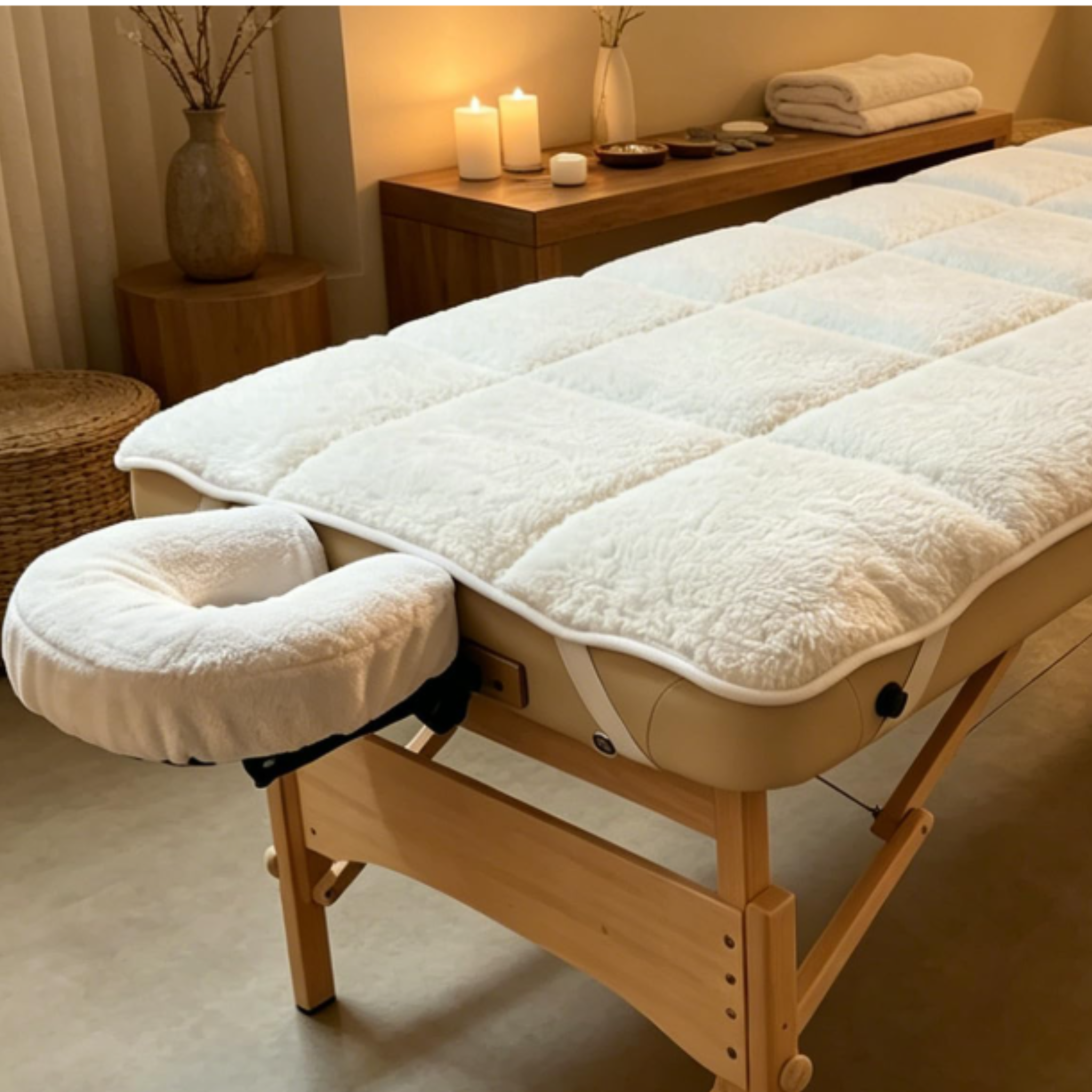Premium Fleece Massage Table Pad Set with Face Rest Cover-31″ x 72″ -12PC
