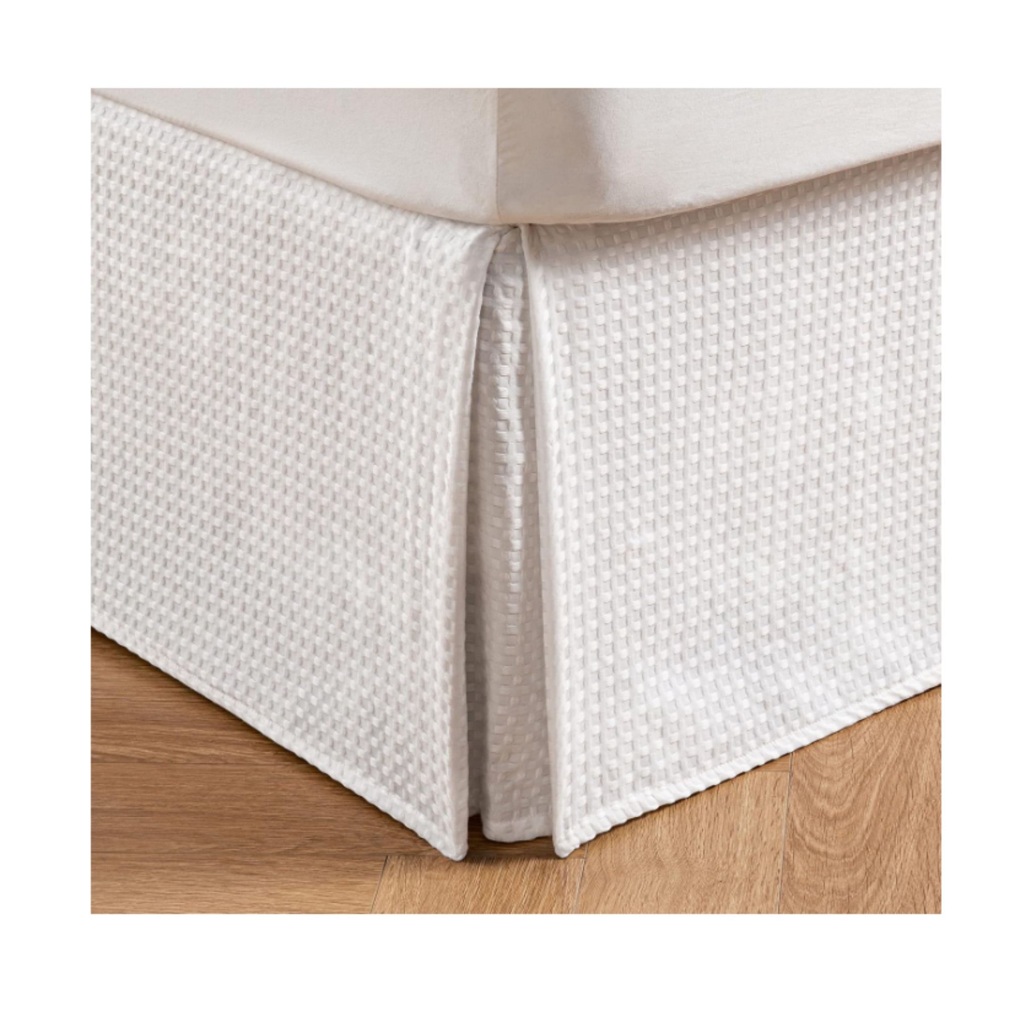 Percost™ Waffle Weave Bed Skirt – 14" Drop