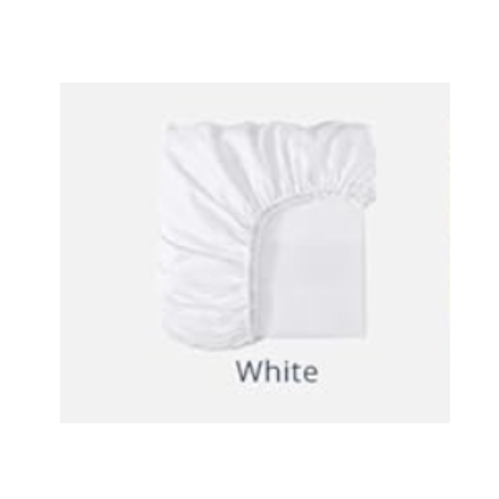 White Cotton Fitted Sheets-12PC