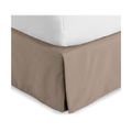 Premium Double-Brushed Microfiber Bed Skirt – Taupe, 15" Drop