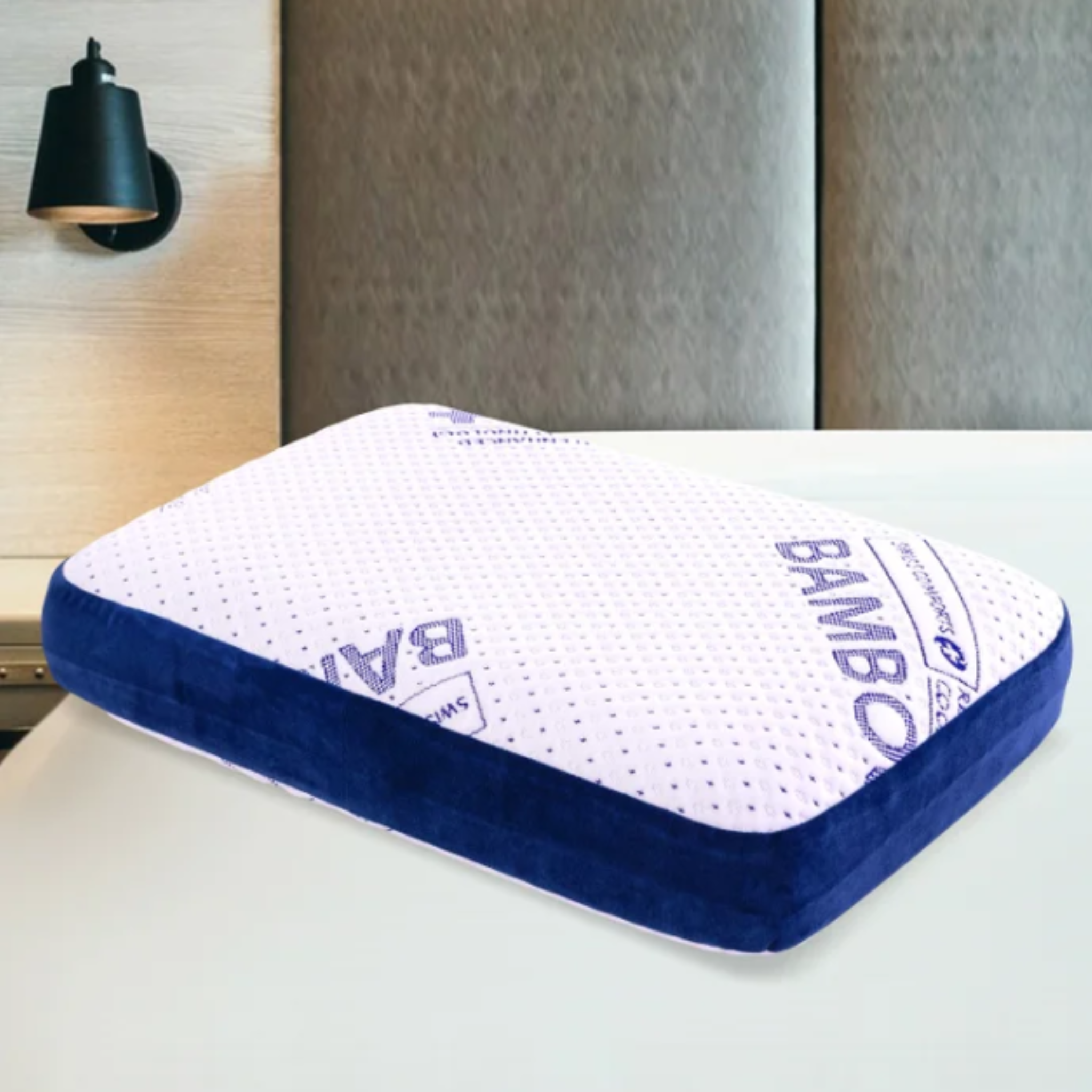 Swiss Comforts Rayon from Bamboo Memory Foam Pillow-12PC