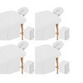 Massage Table Sheet Set – 4-Piece Wrinkle Resistant Microfiber Set-4SETS-16PC