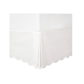 Percost™ Premium Scalloped Bed Skirt – White, 14" Drop