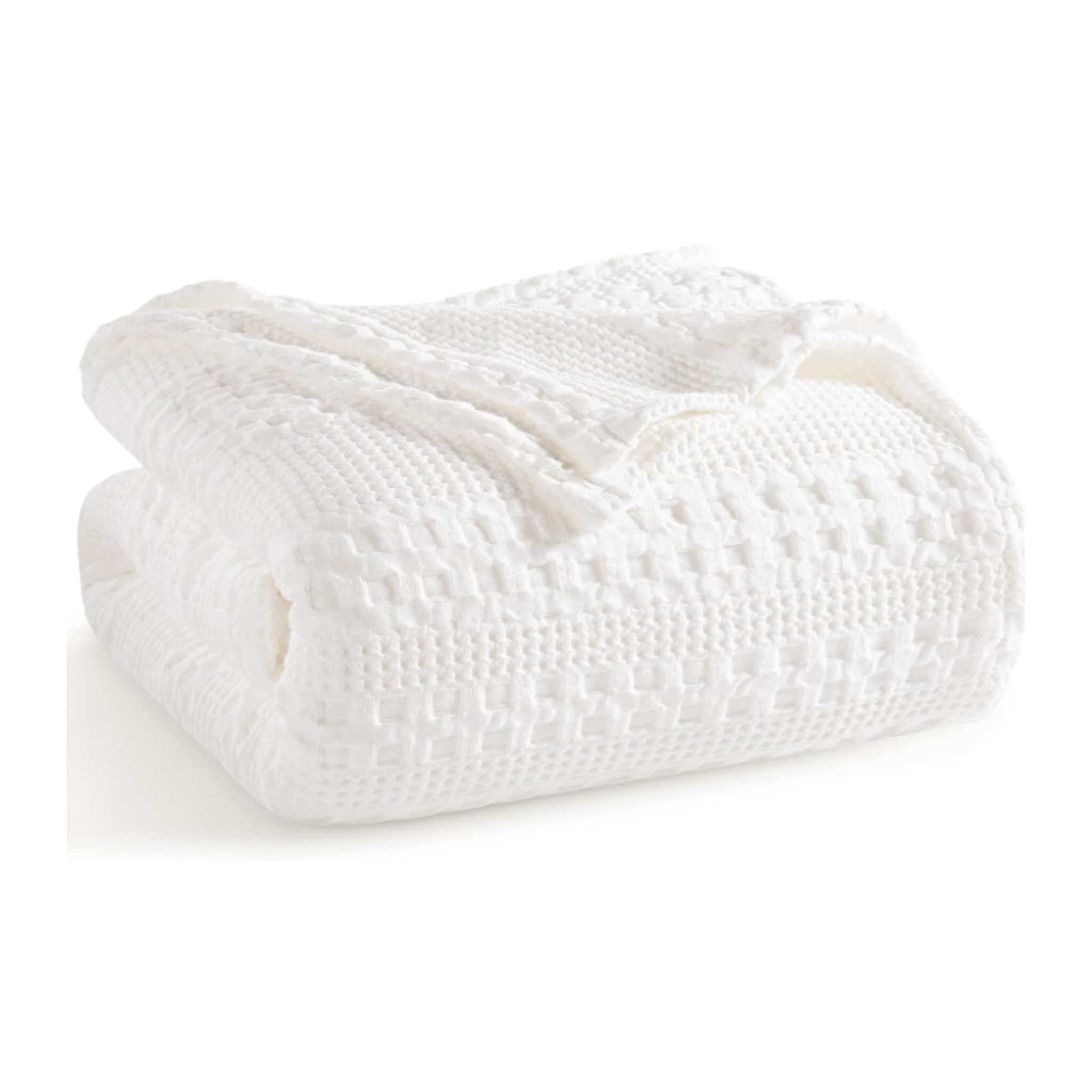 Premium 100% Cotton Waffle Weave Blanket – Queen Size 90 × 90 in-12PC