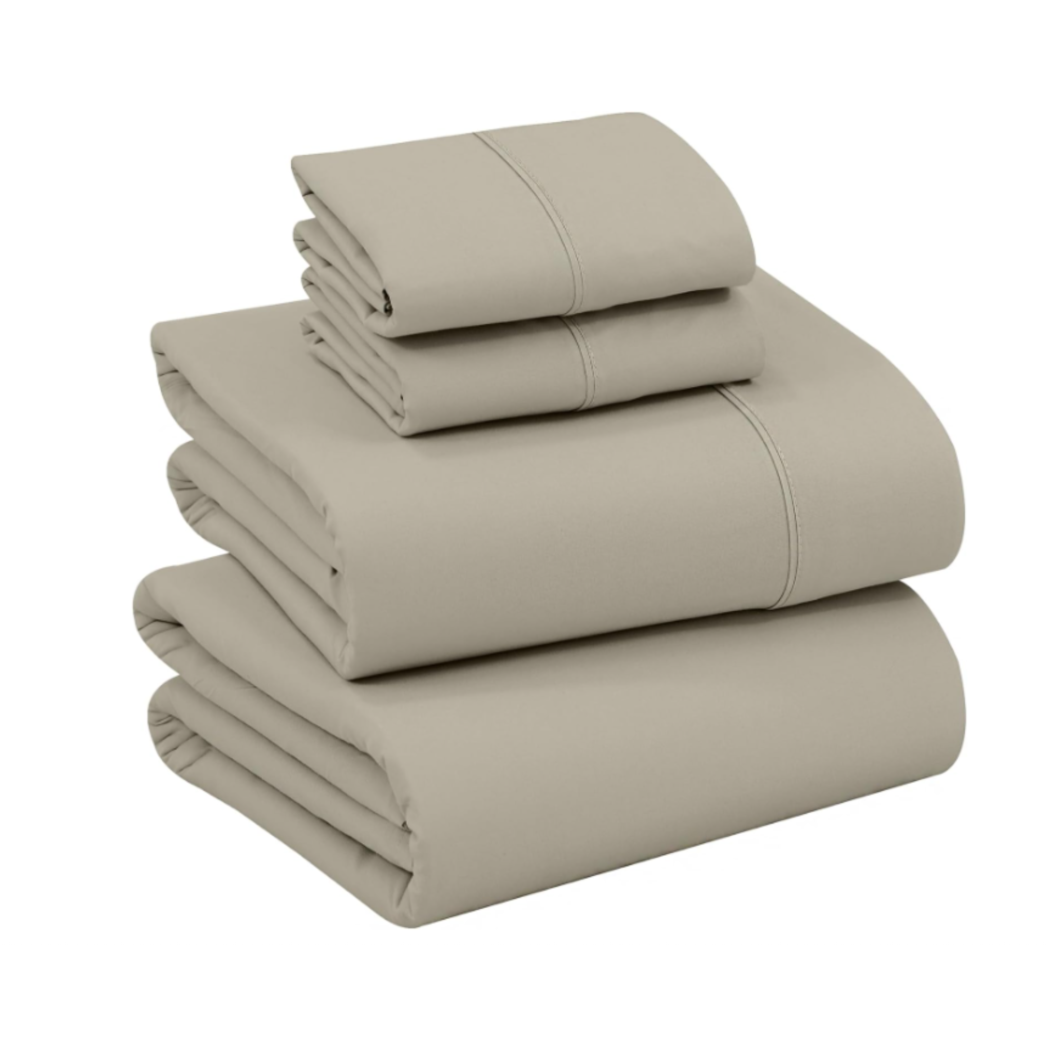 100% Cotton Percale 200 Thread Count Sheet Set – 16" Deep Pocket -Taupe