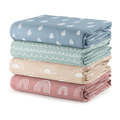 Comfy Cubs Muslin Swaddle Blankets – 47 × 47 in.-6 Set- 24 PC