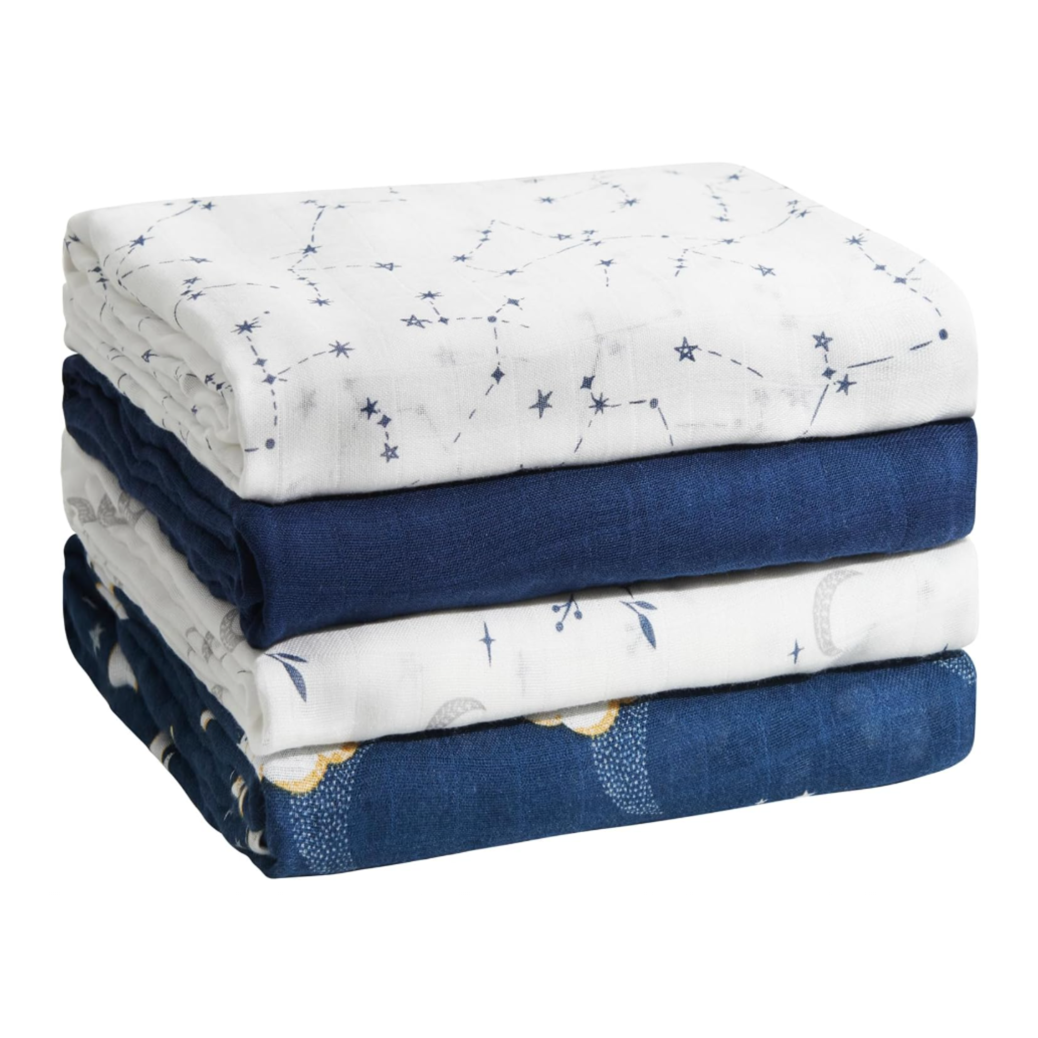 Momcozy Muslin Swaddle Blankets – (47" × 47")-6 Set-24PC