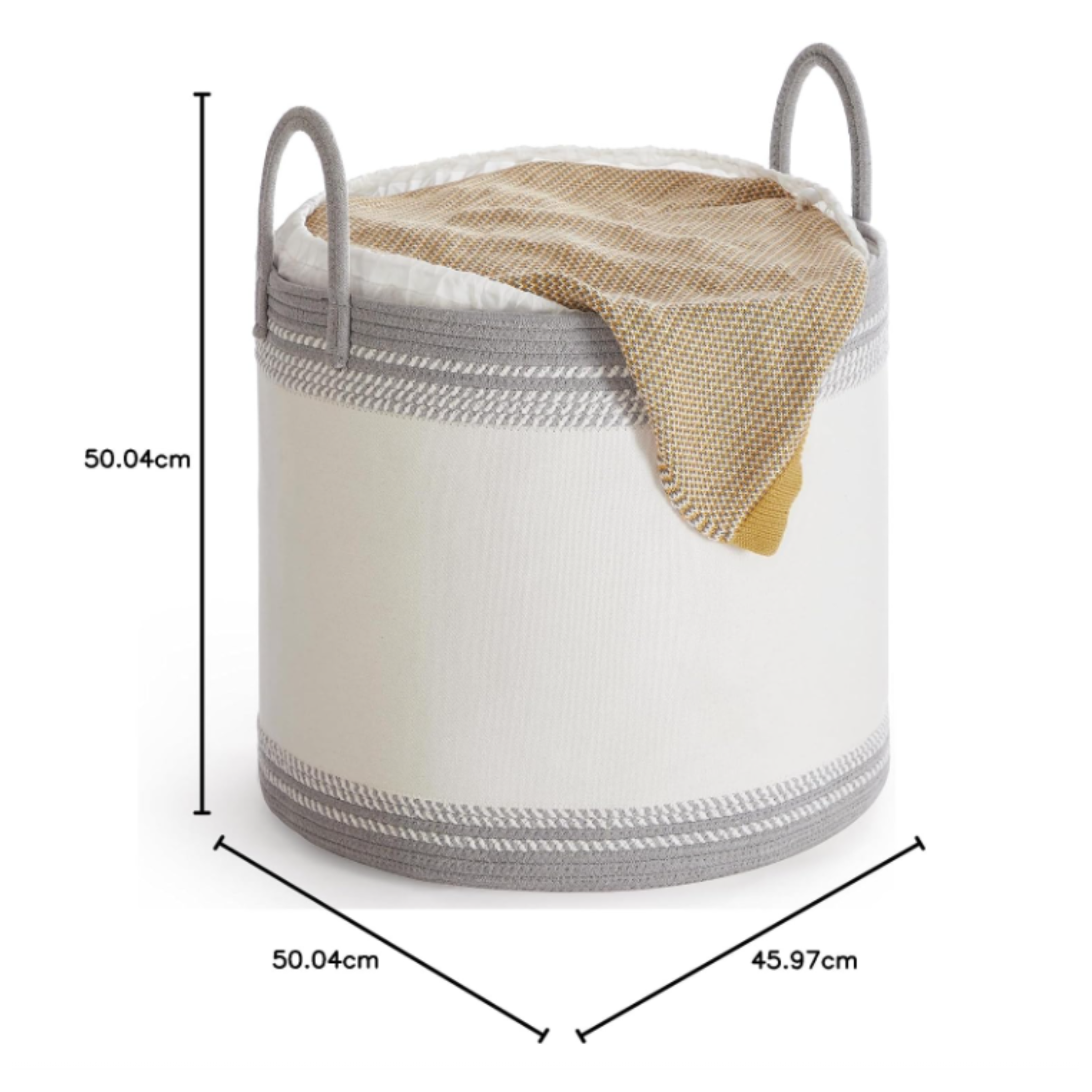 SONGMICS 90L Laundry Hamper with Lid – Dove Gray