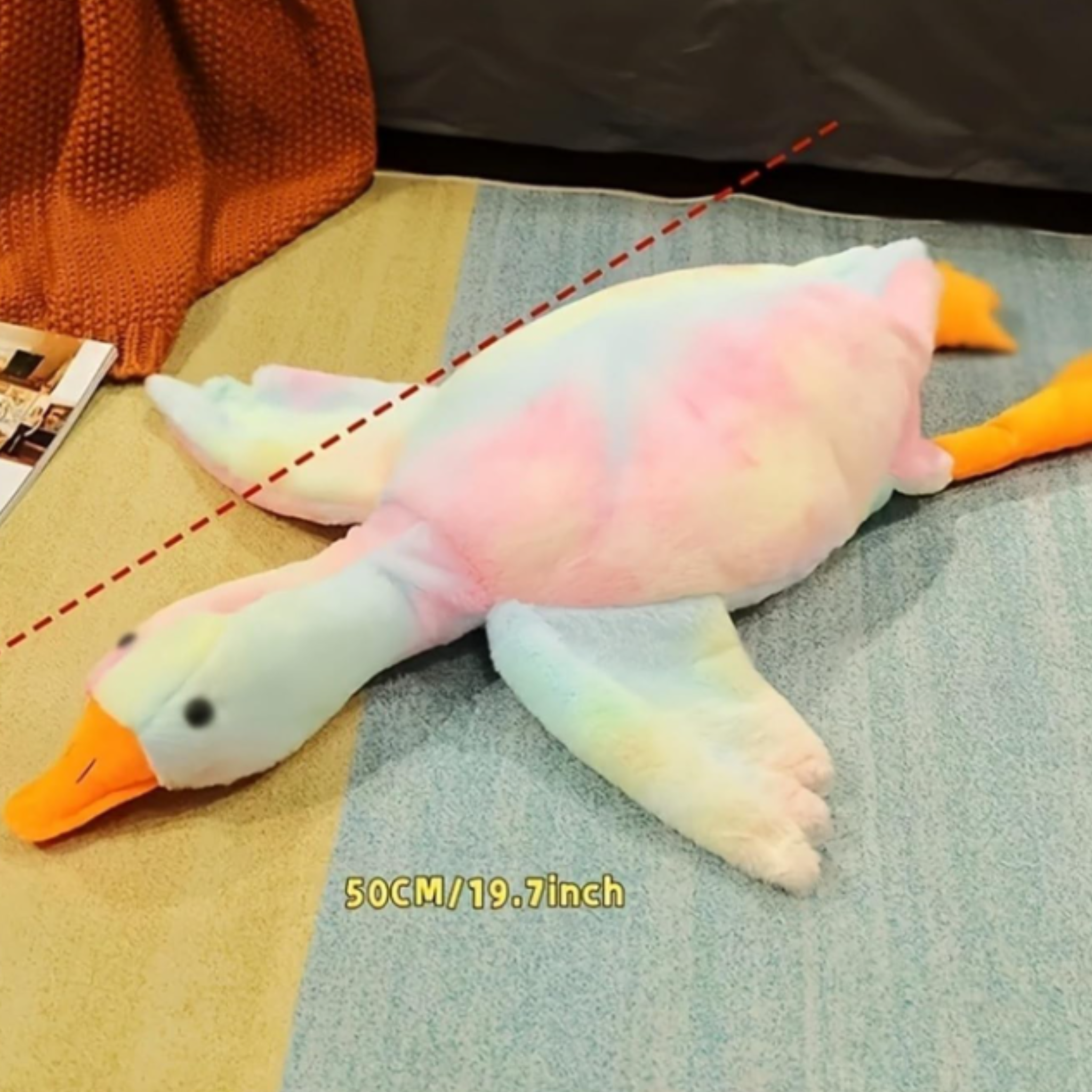 Percost™ 50 cm Colorful Plush Duck Toy for Cats & Dogs