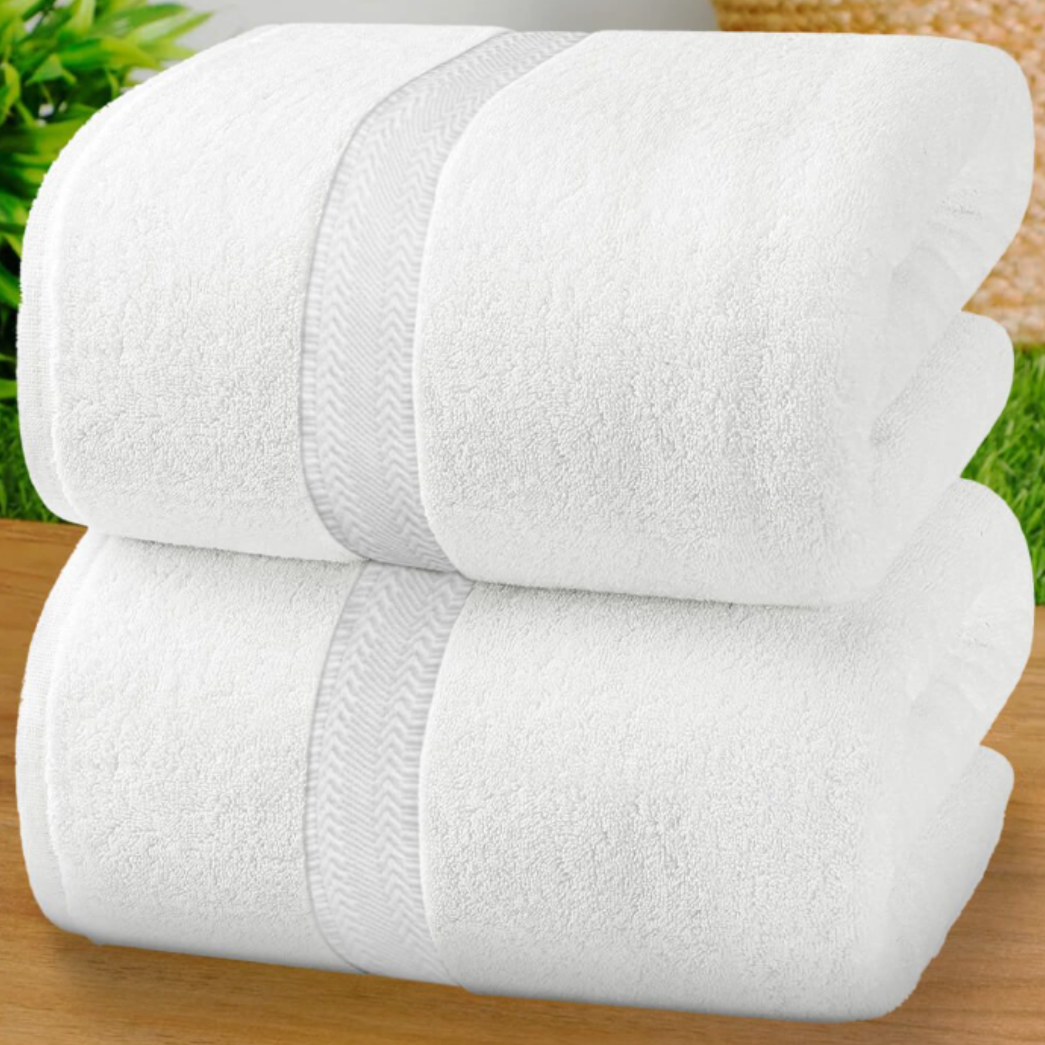 Percost Luxe™ Ultra Luxury White Bath Sheets 30″x54″-12PC
