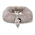 Percost™ XL Cat Tunnel Bed & Cozy Hideaway – Yellow-Brown-10 PC