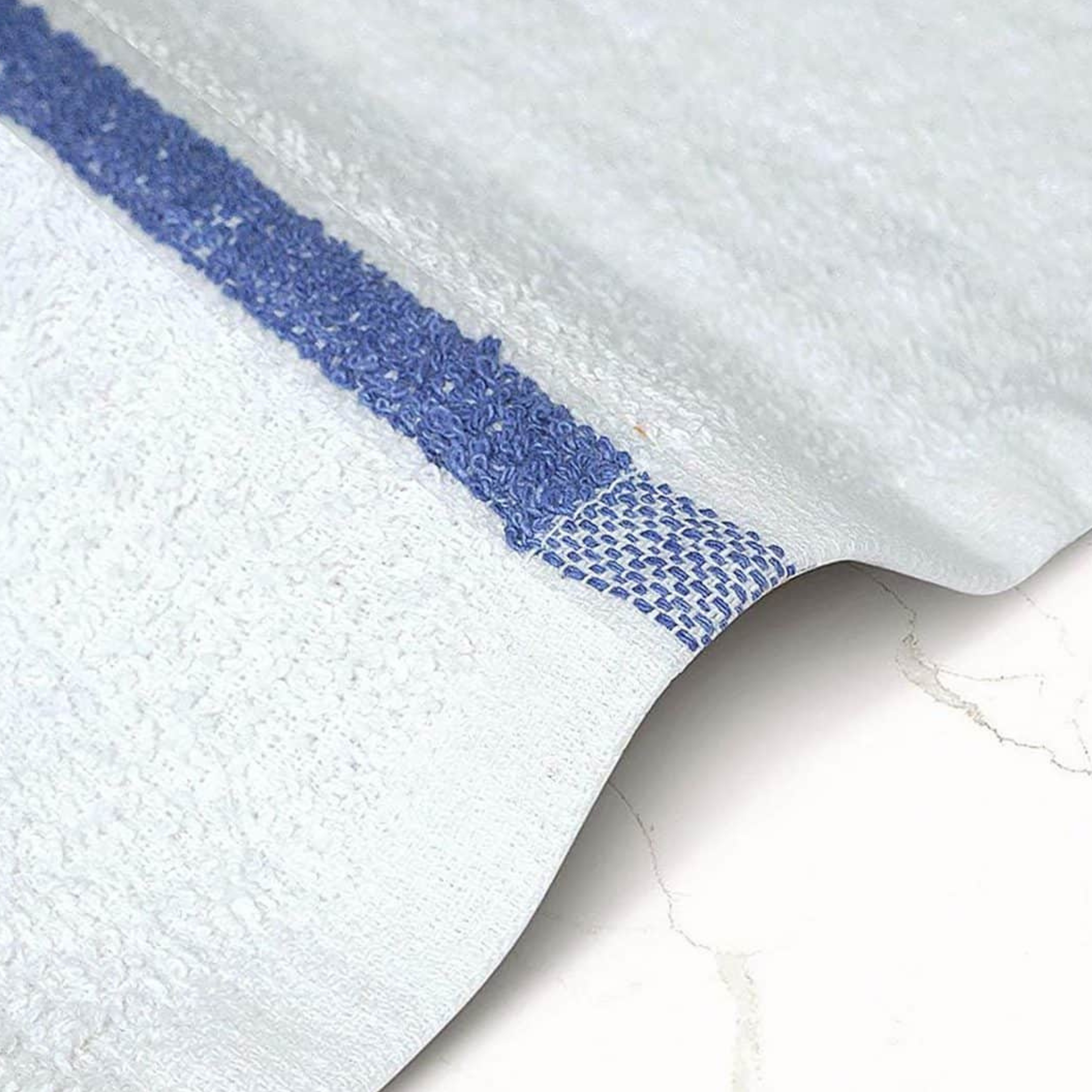 Percost Luxe™ Economy White Bar Mops 16″x19″ –Plain/Stripe