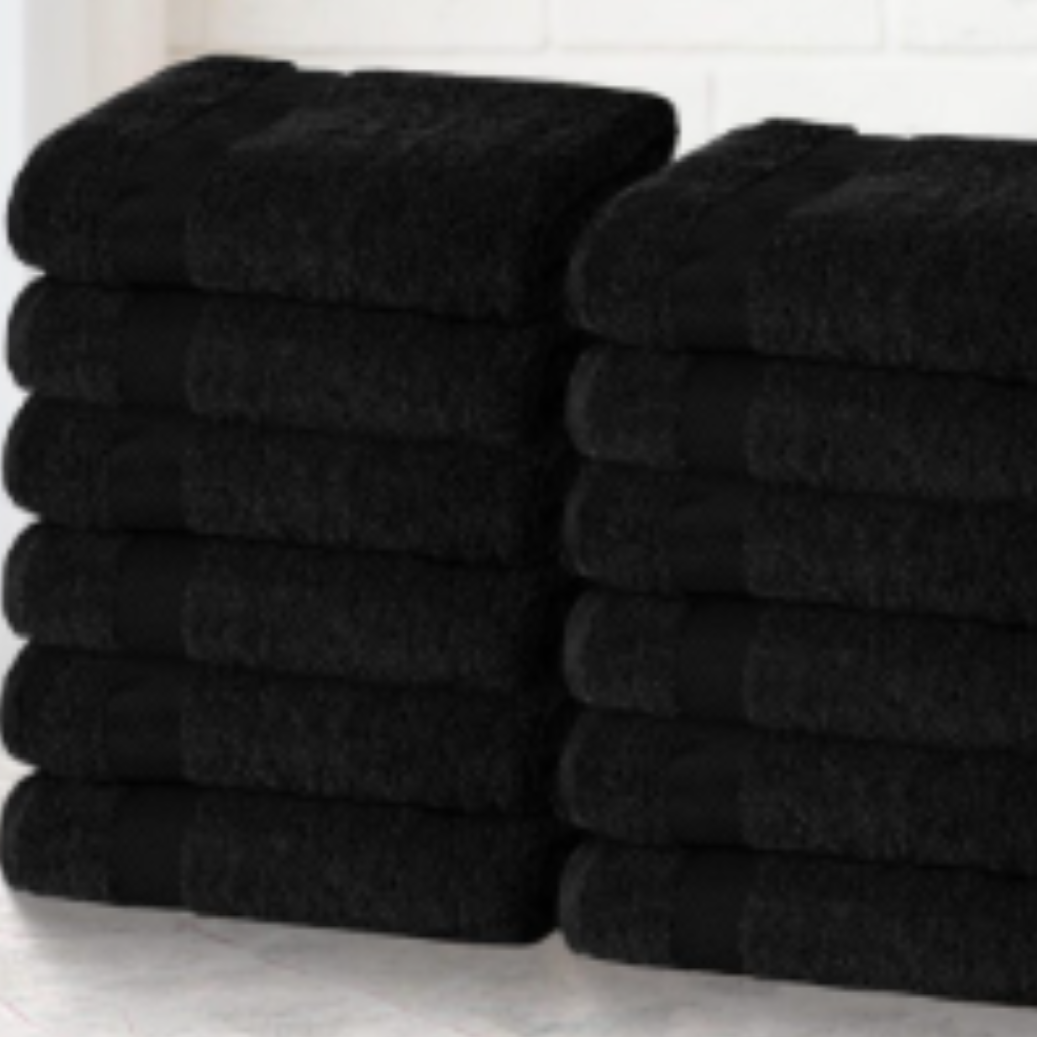 Percost Luxe™ Premium Color Face Towels 12″x12″ –Black-24PC