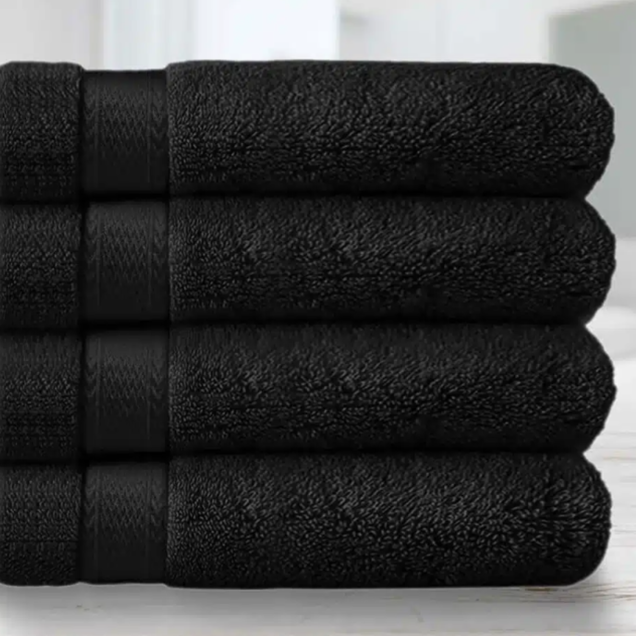 Percost Luxe™ Premium Color Hand Towels 16″x27″ – Black-12PC