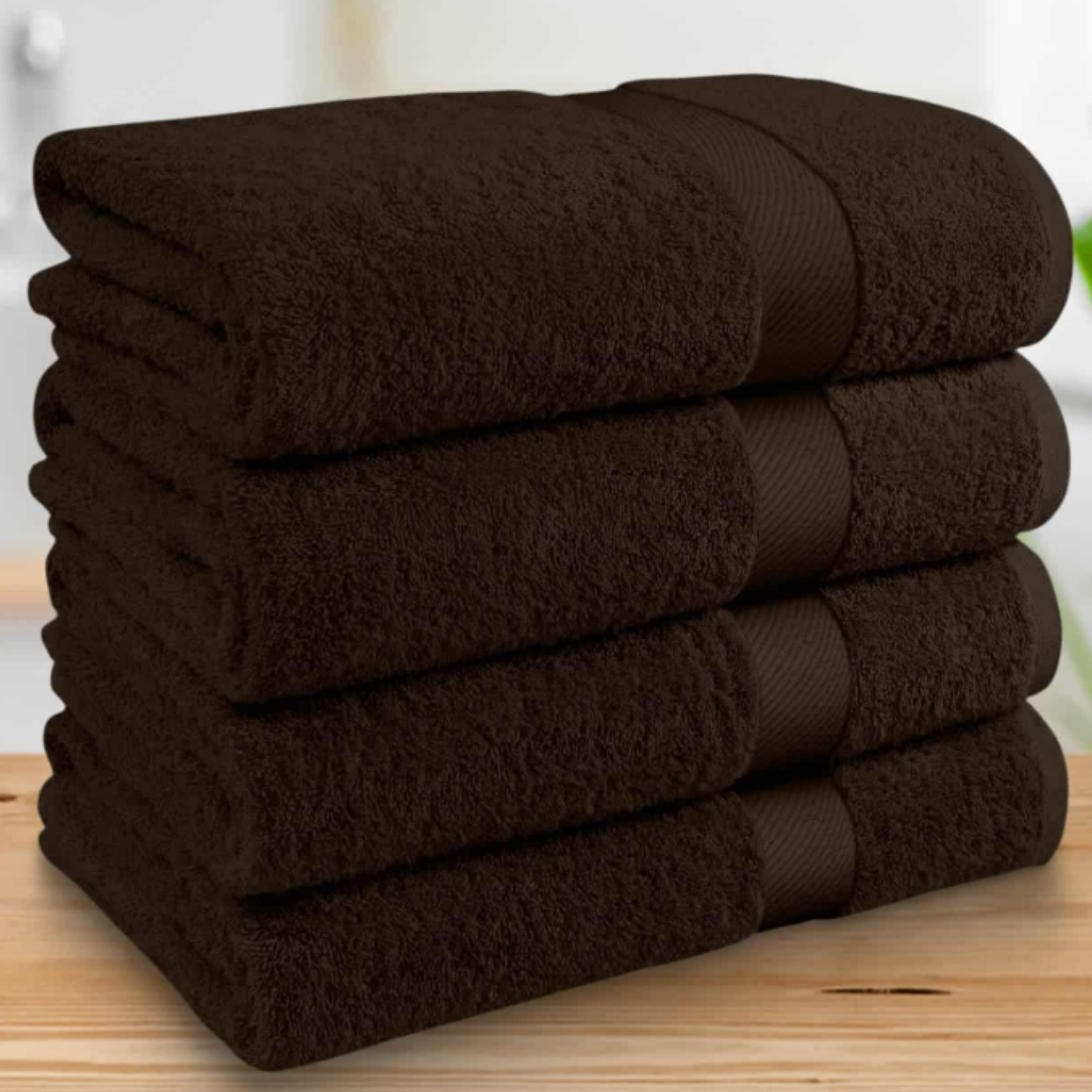 Percost Luxe™ Luxury Color Bath Towel 27″x54″ – Chocolate Brown-12PC