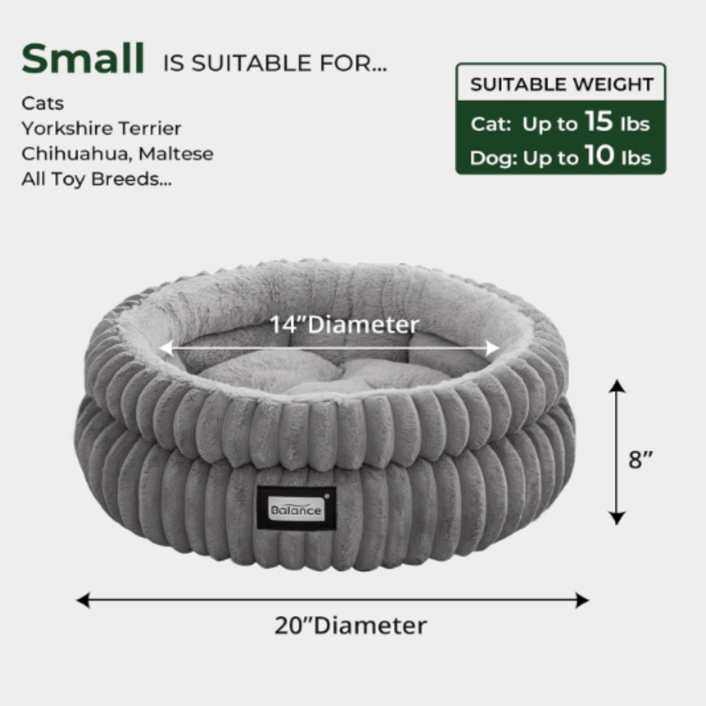 Percost™ Balance Round Cat Bed – Super Soft Plush Pet Bed
