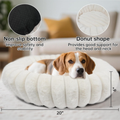 Percost™ Washable Round Donut Dog Bed – 20" × 20"