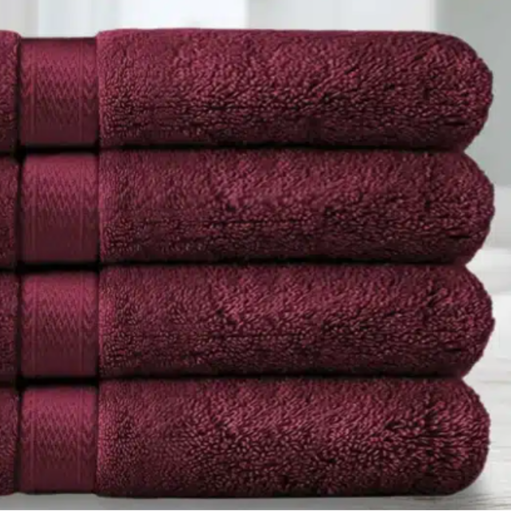 Percost Luxe™Ultra Luxury Color Bath Sheet 30″x54″ – Burgundy-12PC