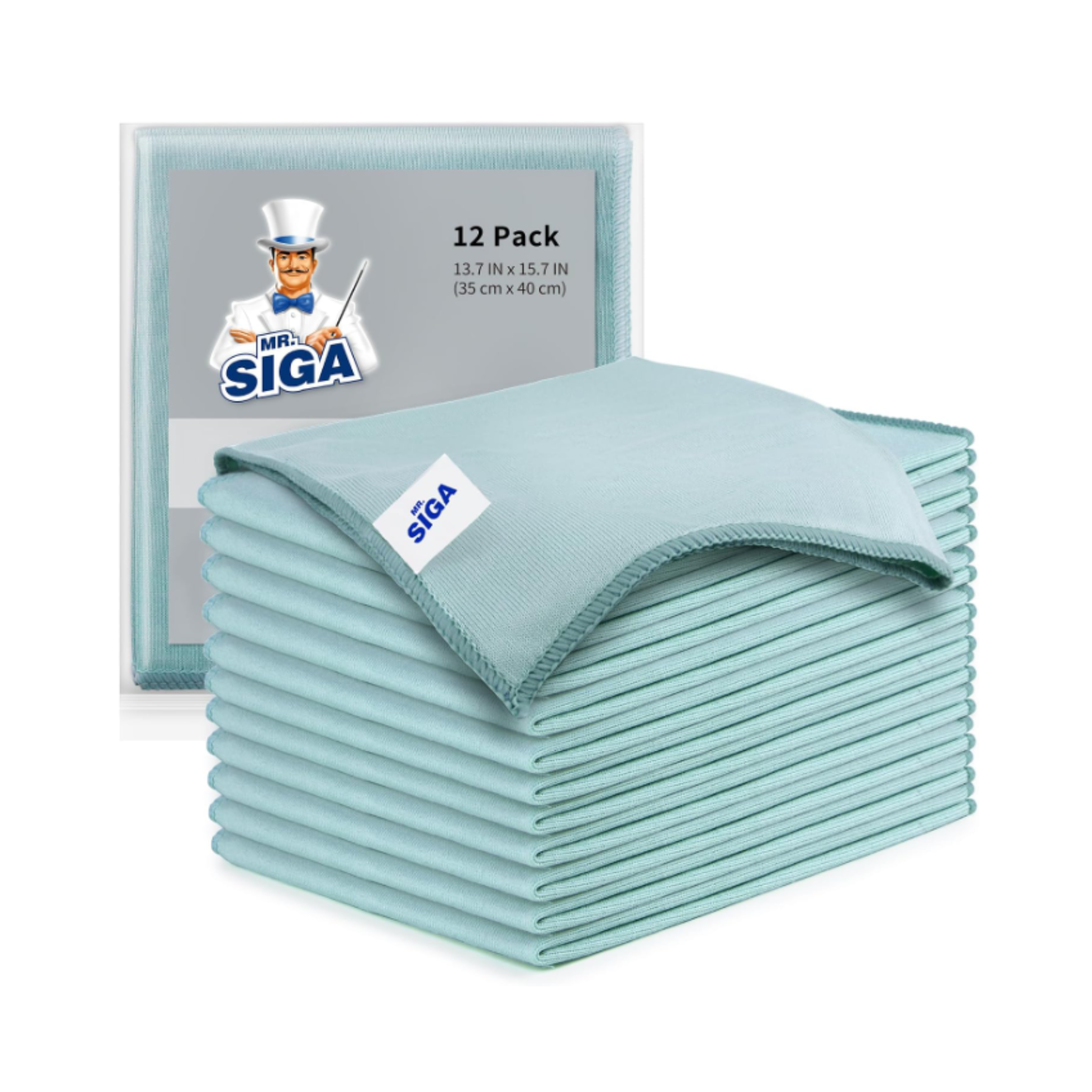 Percost™ Ultra-Fine Microfiber Glass & Mirror Cleaning Cloths – 12Pack