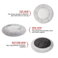 Percost™Bedfolks Calming Donut Dog Bed – Large Dogs | Dark Grey | 91 × 91 × 20 cm