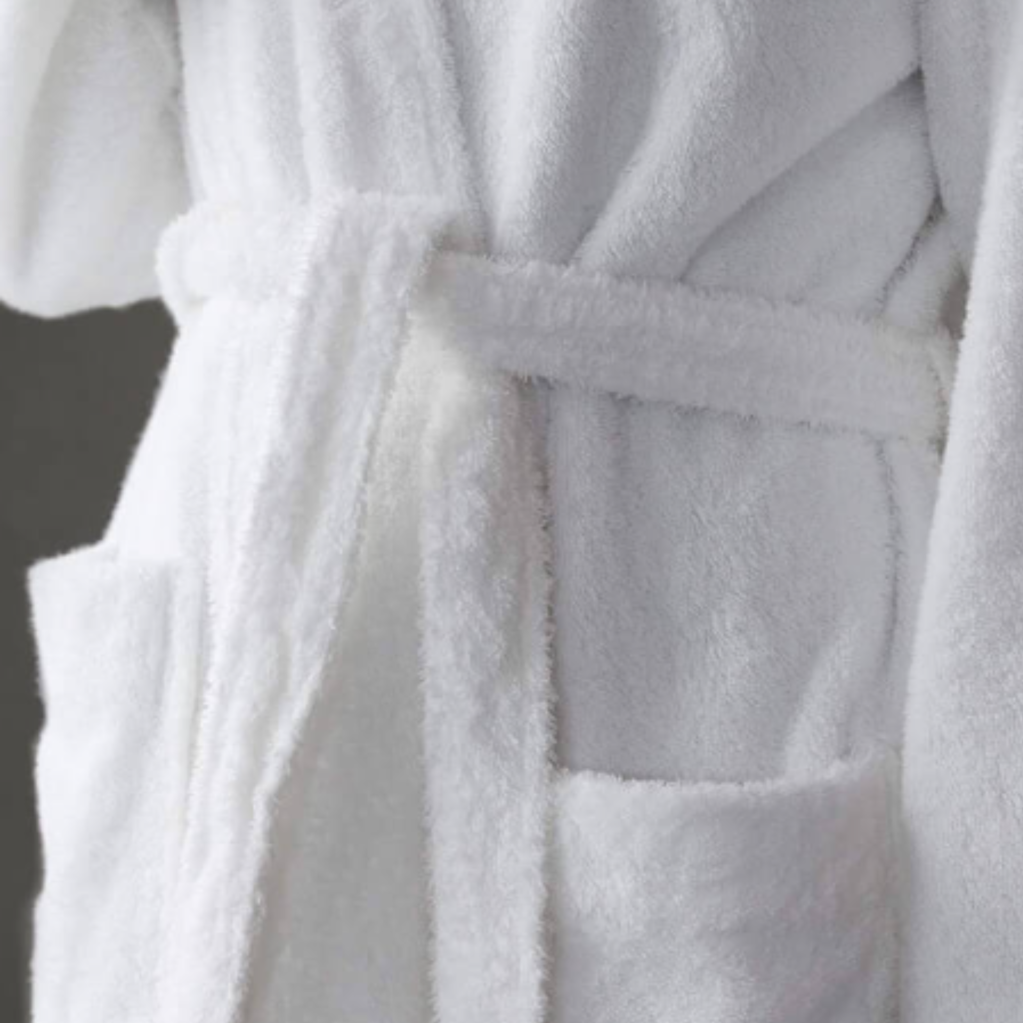 Percost Luxe™ Collar Terry Cotton Bathrobe - White/Color