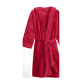 Percost Luxe™Collar Terry Cotton hooded Bathrobe- White/Color