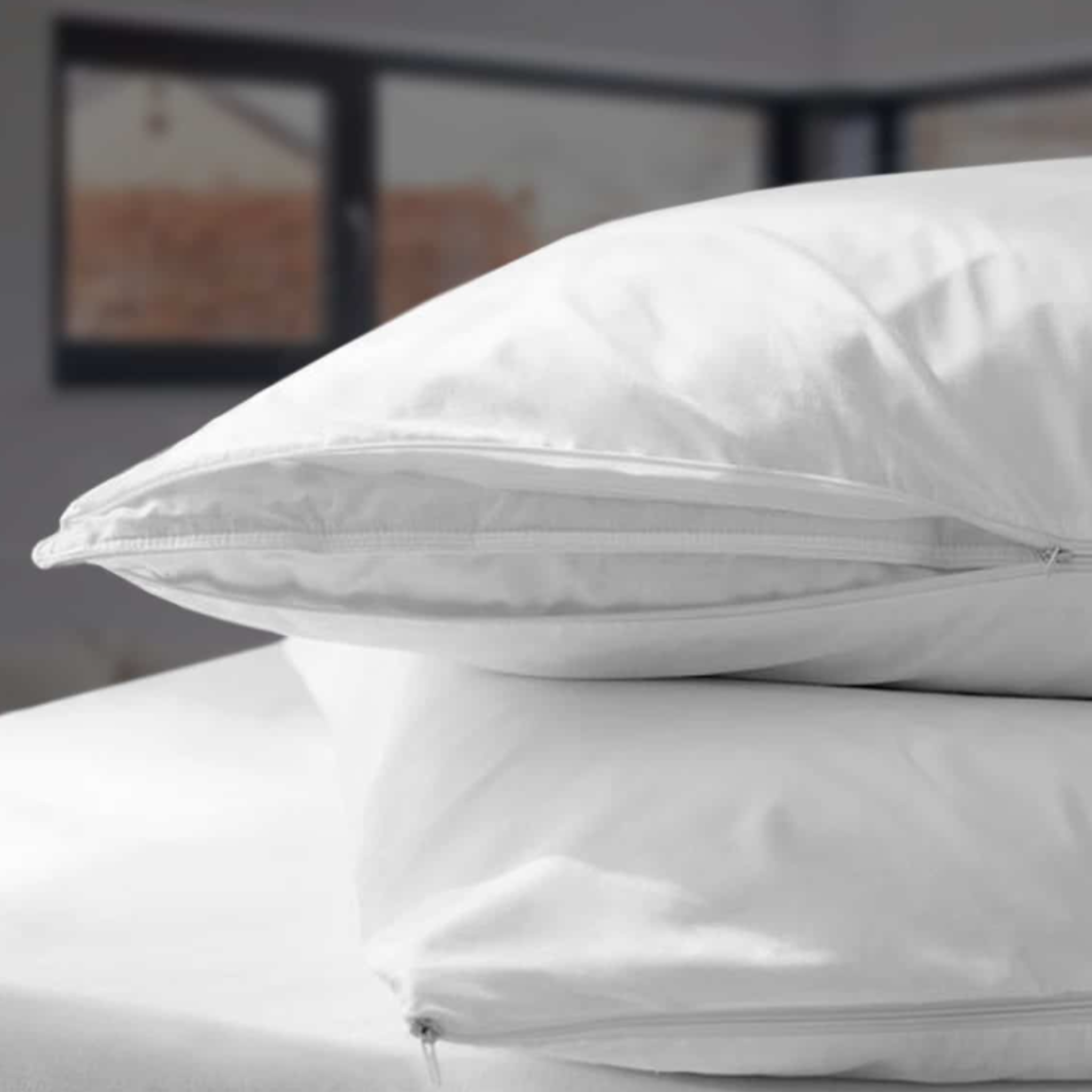 Percost Luxe™ Cotton Pillow Protector Zipper King 20″x40″-12 Pair