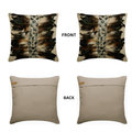 The HomeCentric Crystallised Feathers Cushion Covers – Beige, 18" × 18" Pack of 2