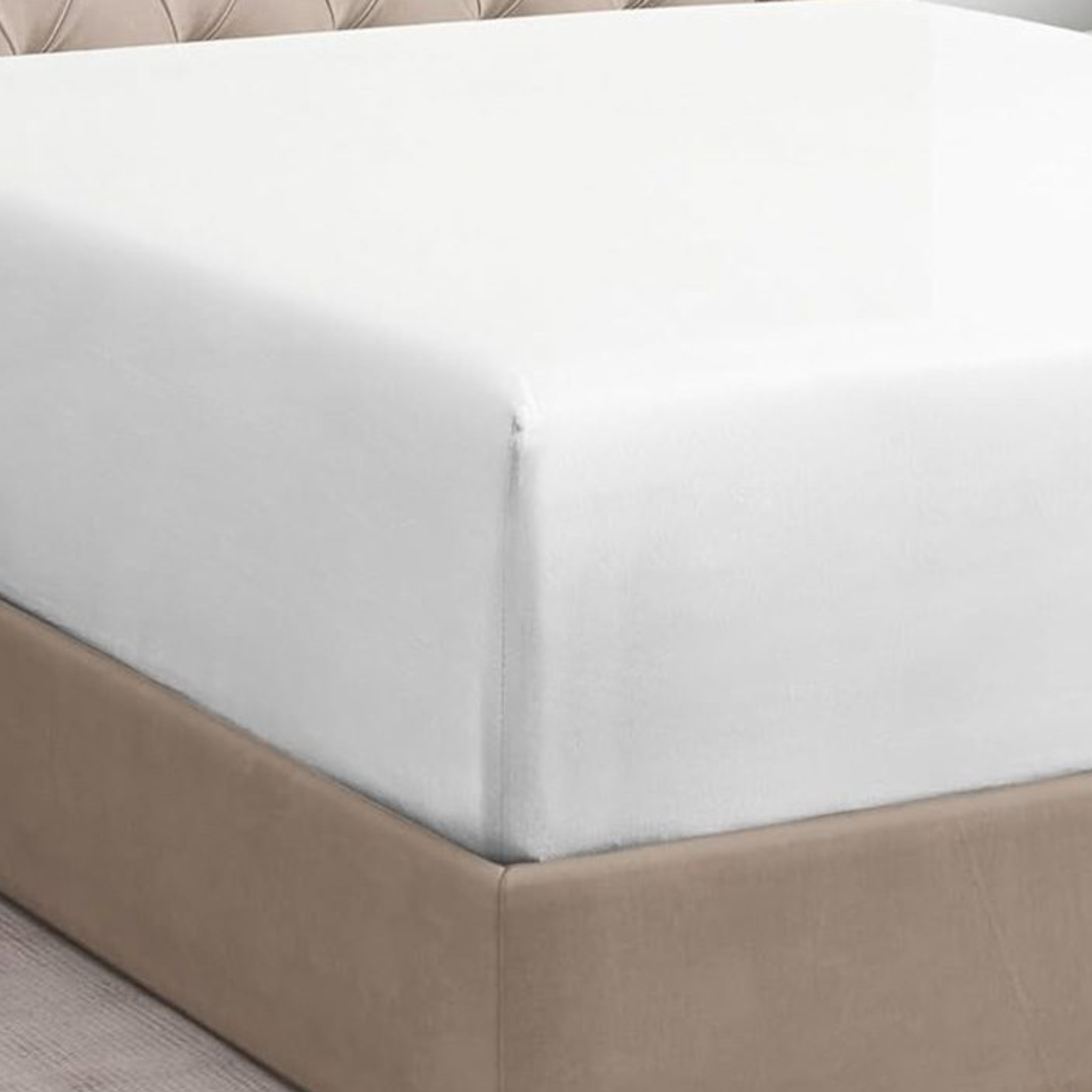 Percost Luxe™ T-250 Premium White Bed Sheet Queen Fitted XXL – 60″x80″x15″-12PC
