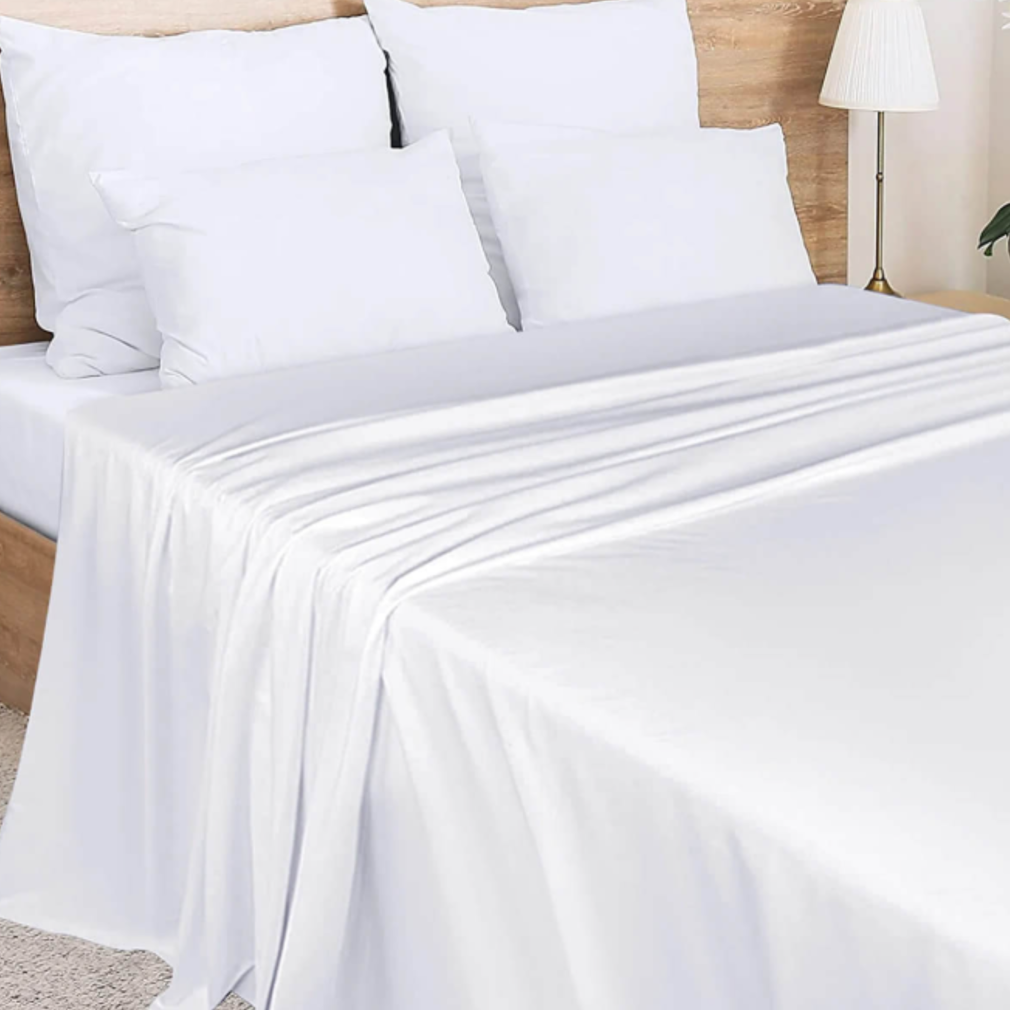 Percost Luxe™ T-180 Double Flat Bed Sheet – 81″x104″-12PC