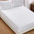 Percost Luxe™ Microfiber White Bed Sheets Queen Fitted – 60″x80″X14″-12PC