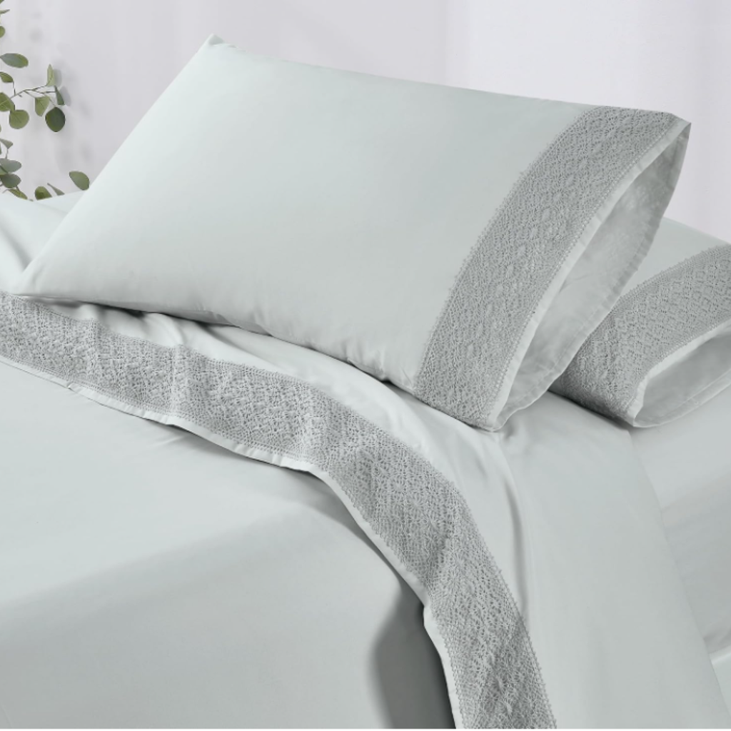 Crochet Lace Microfiber Sheet Set – 14" Deep Pocket-12 Set