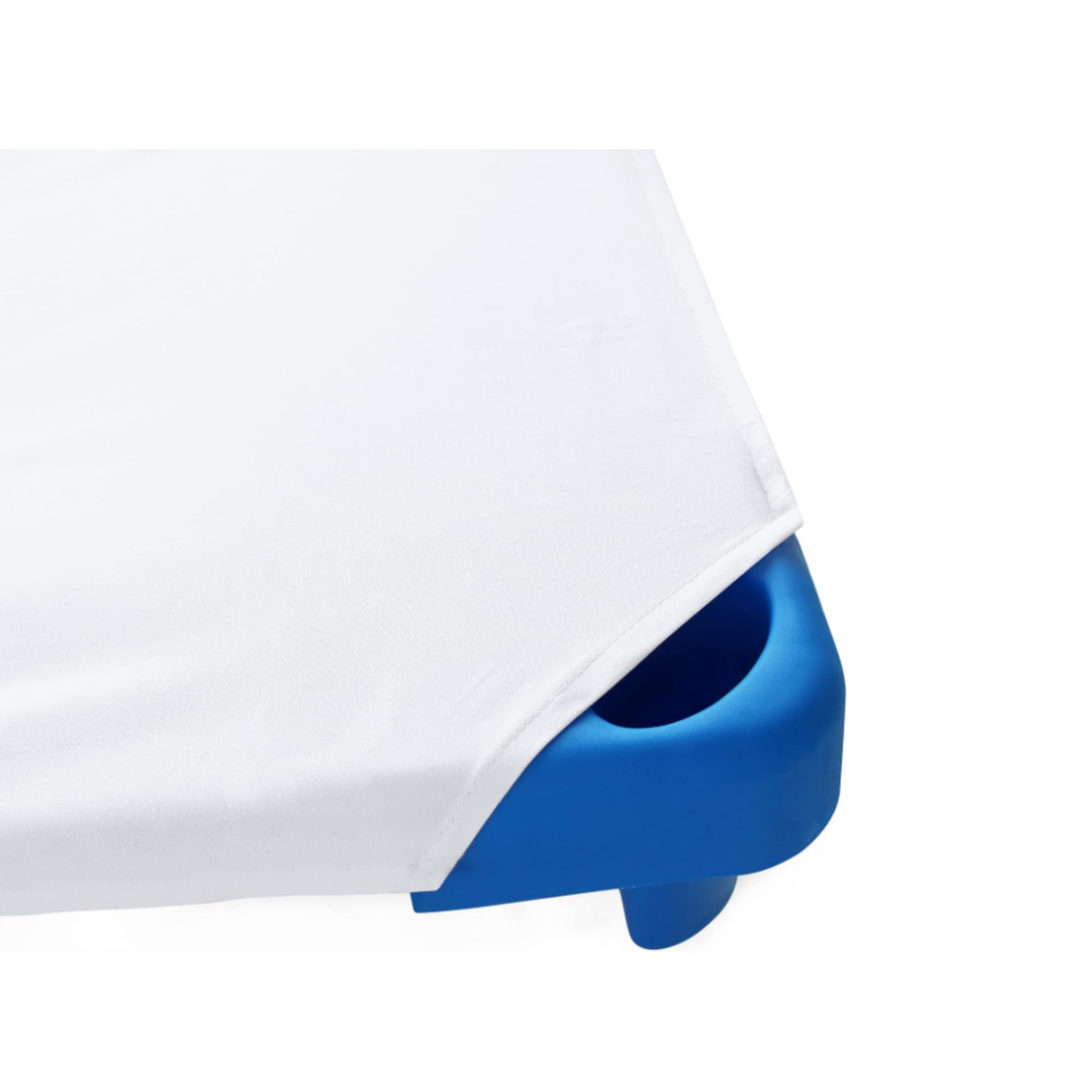 Percost 10-Pack Standard Daycare Cot Sheets – White Microfiber with Elastic Loops (23" x 51")