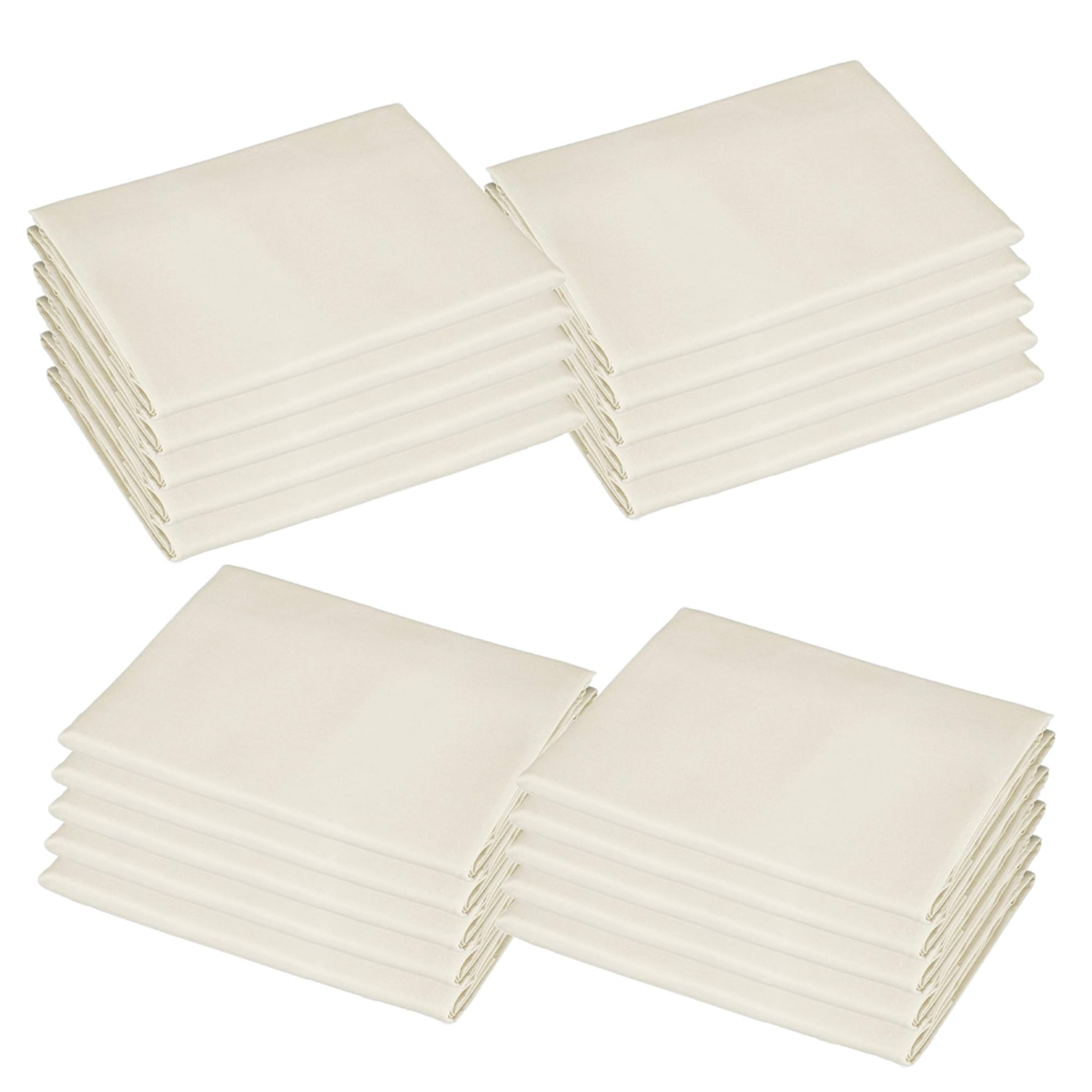 Percost 10-Pack Standard Daycare Cot Sheets – Ecru Cotton Percale (23" x 51")