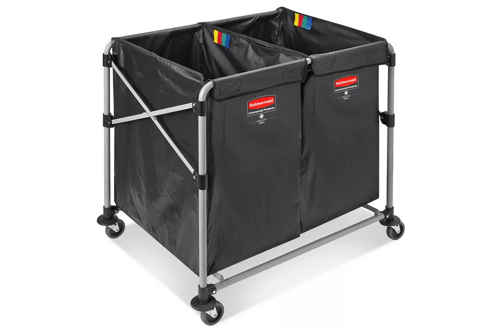 Rubbermaid® Collapsible Basket Truck – (2) 4-Bushel Compartments