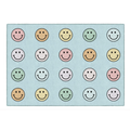 School Kids Style Pastel Rainbow Smileys Classroom Rug – Seats 20