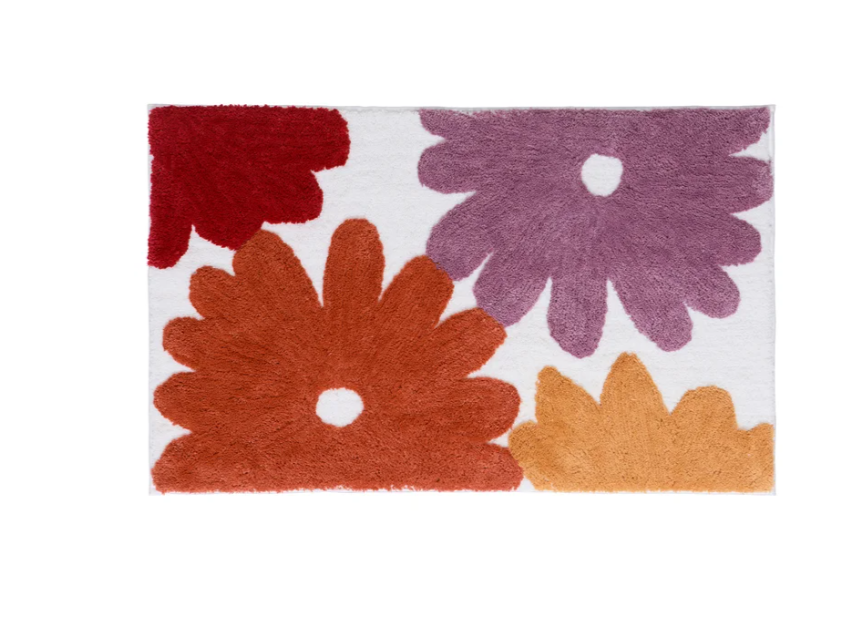 Safdie Carved Floral Bath Mat – 4PC