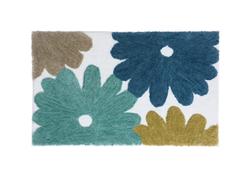 Safdie Carved Floral Bath Mat – 4PC