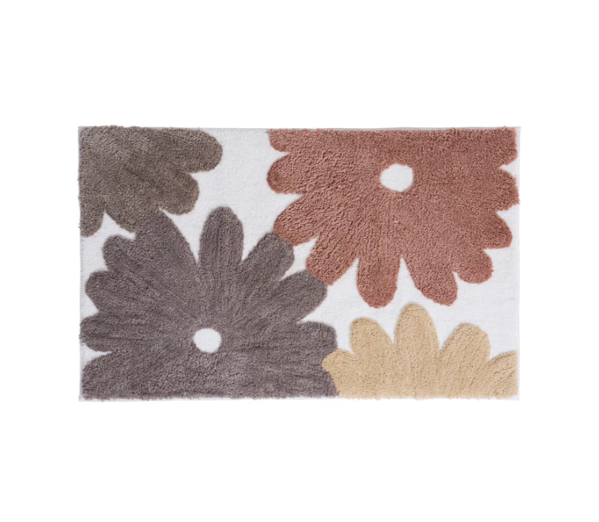 Safdie Carved Floral Bath Mat – 4PC